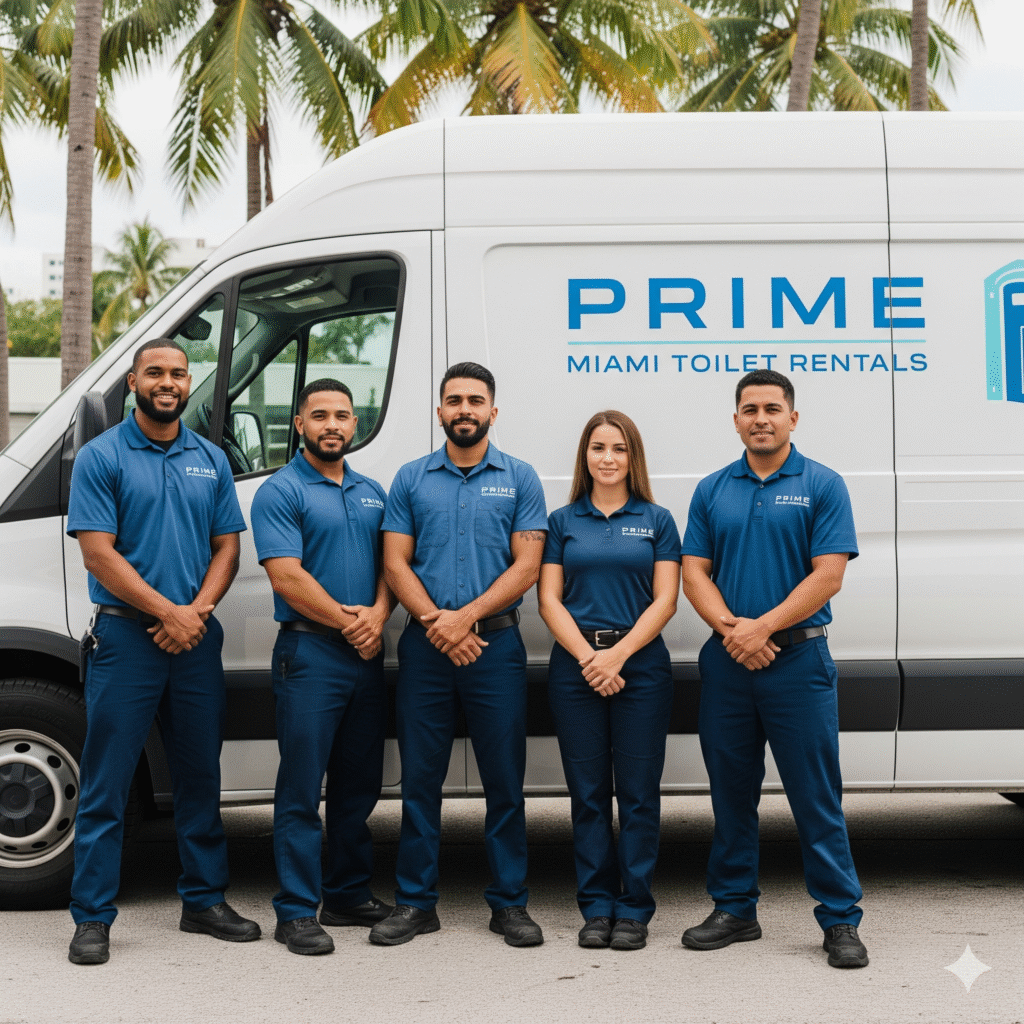 prime miami toilet rentals team